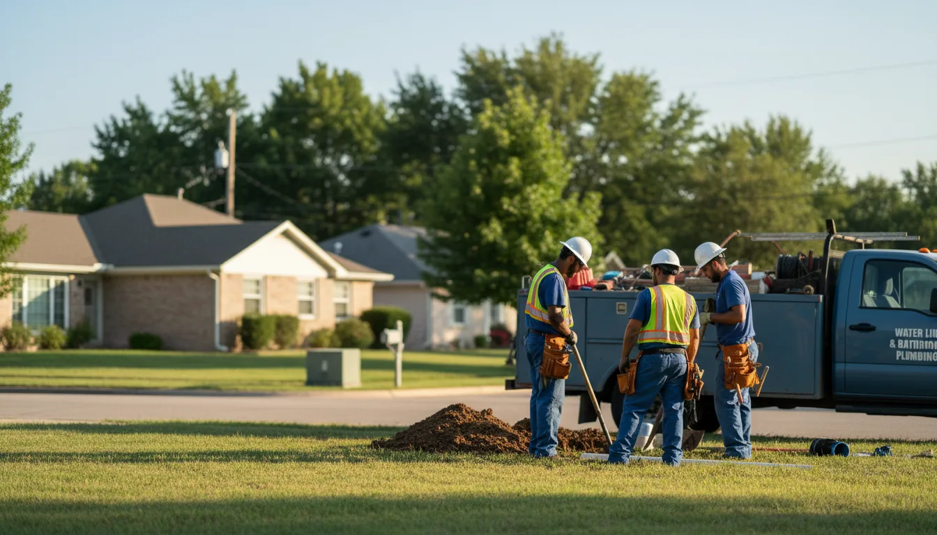 Residential water line and bathroom plumbing service in Saint Marys, KS